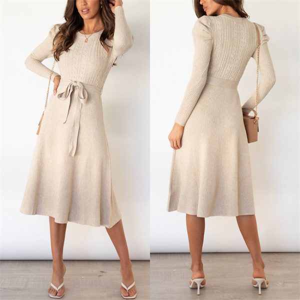 Hygci - Women's   Casual Knitted Sweater Dress